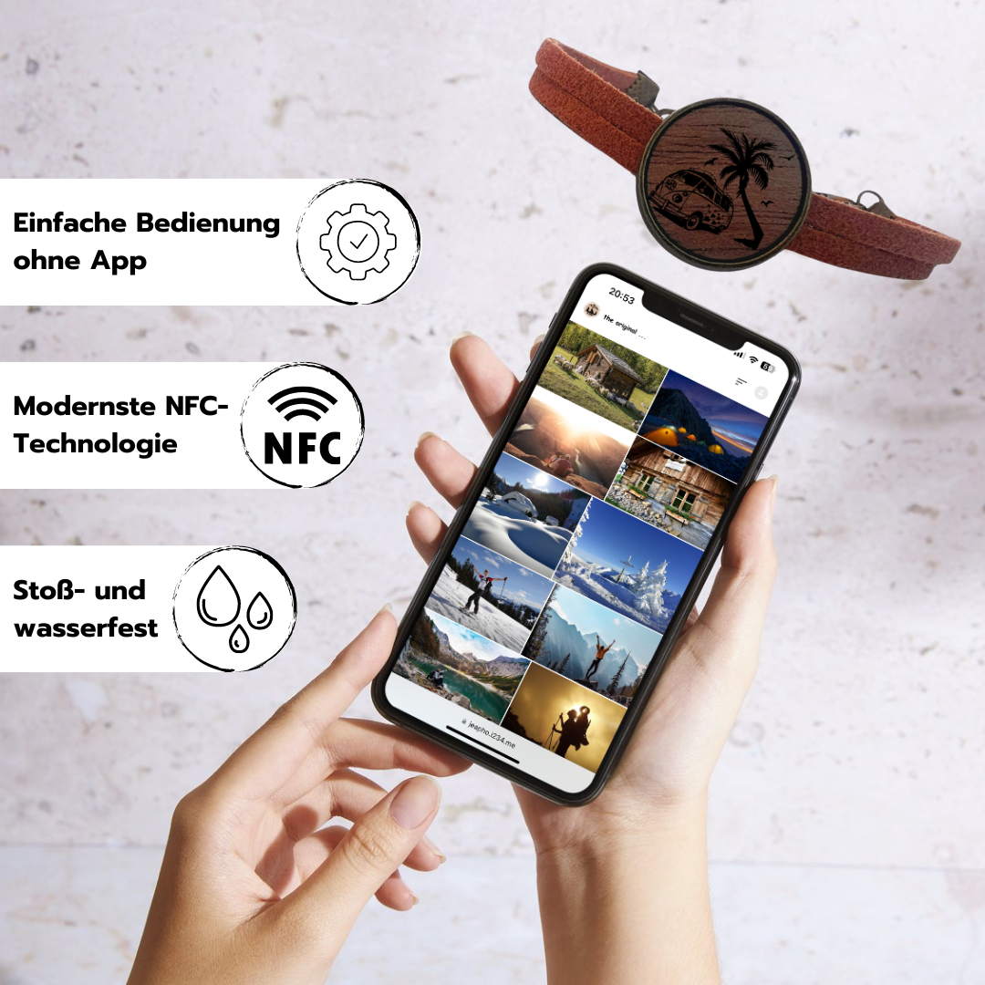 NFC-Halskette – einzigartiges, personalisiertes Geschenk mit Gravur und integriertem Fotoalbum für unvergessliche Erinnerungen